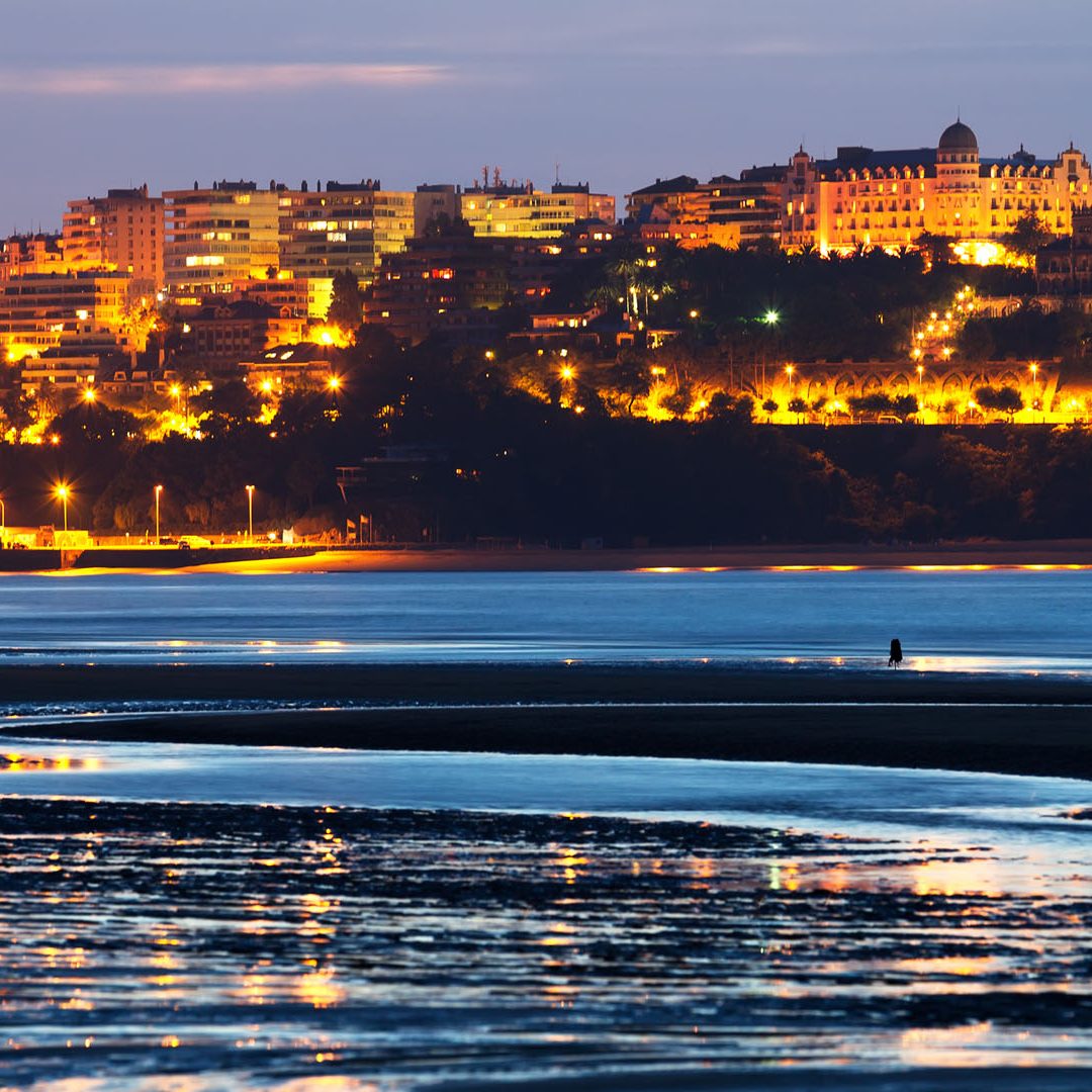 View of  Santander in  evening time.  Cantabria,   Spain